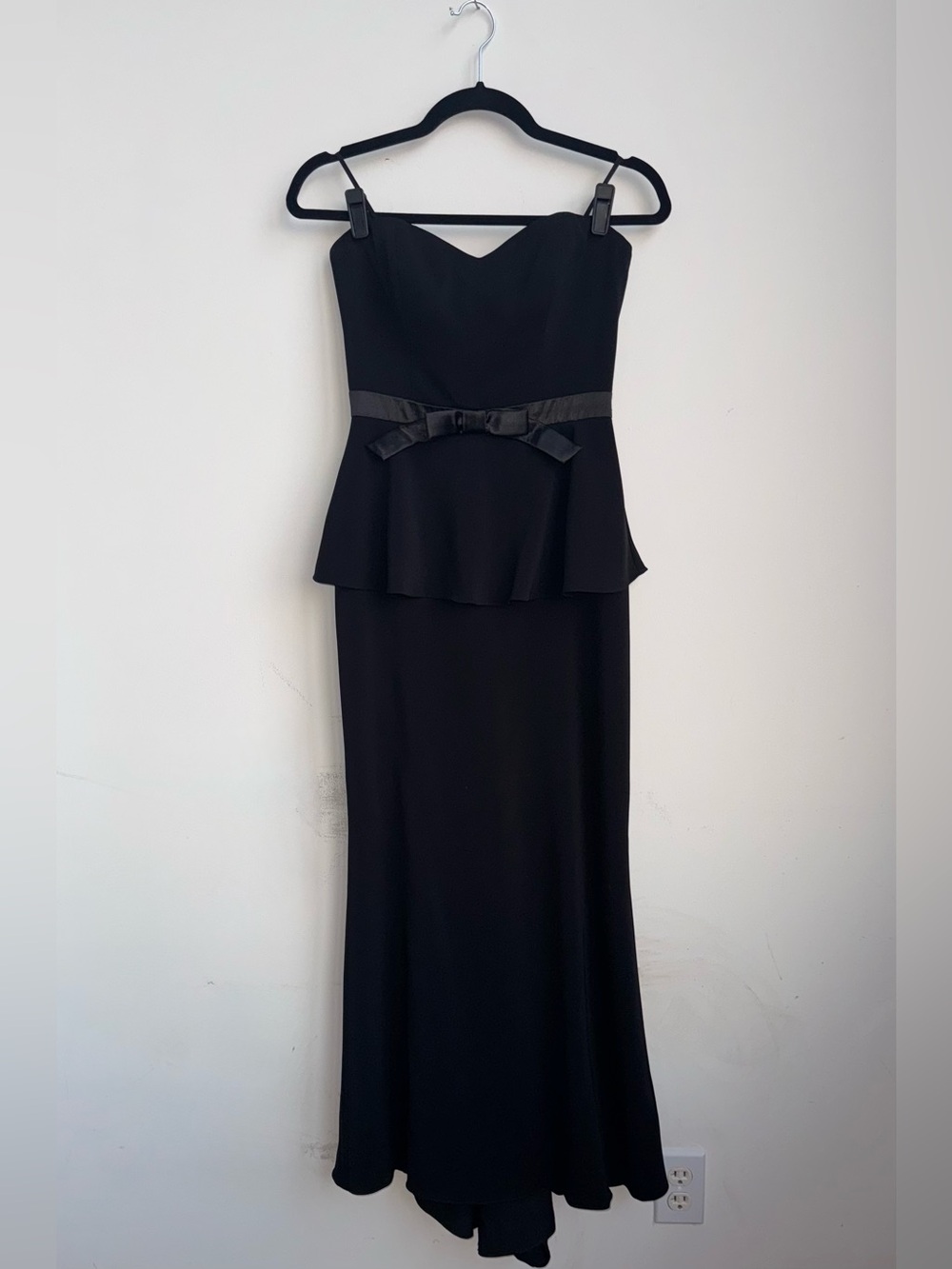 Vintage Badgley Mischka Black Strapless Dress